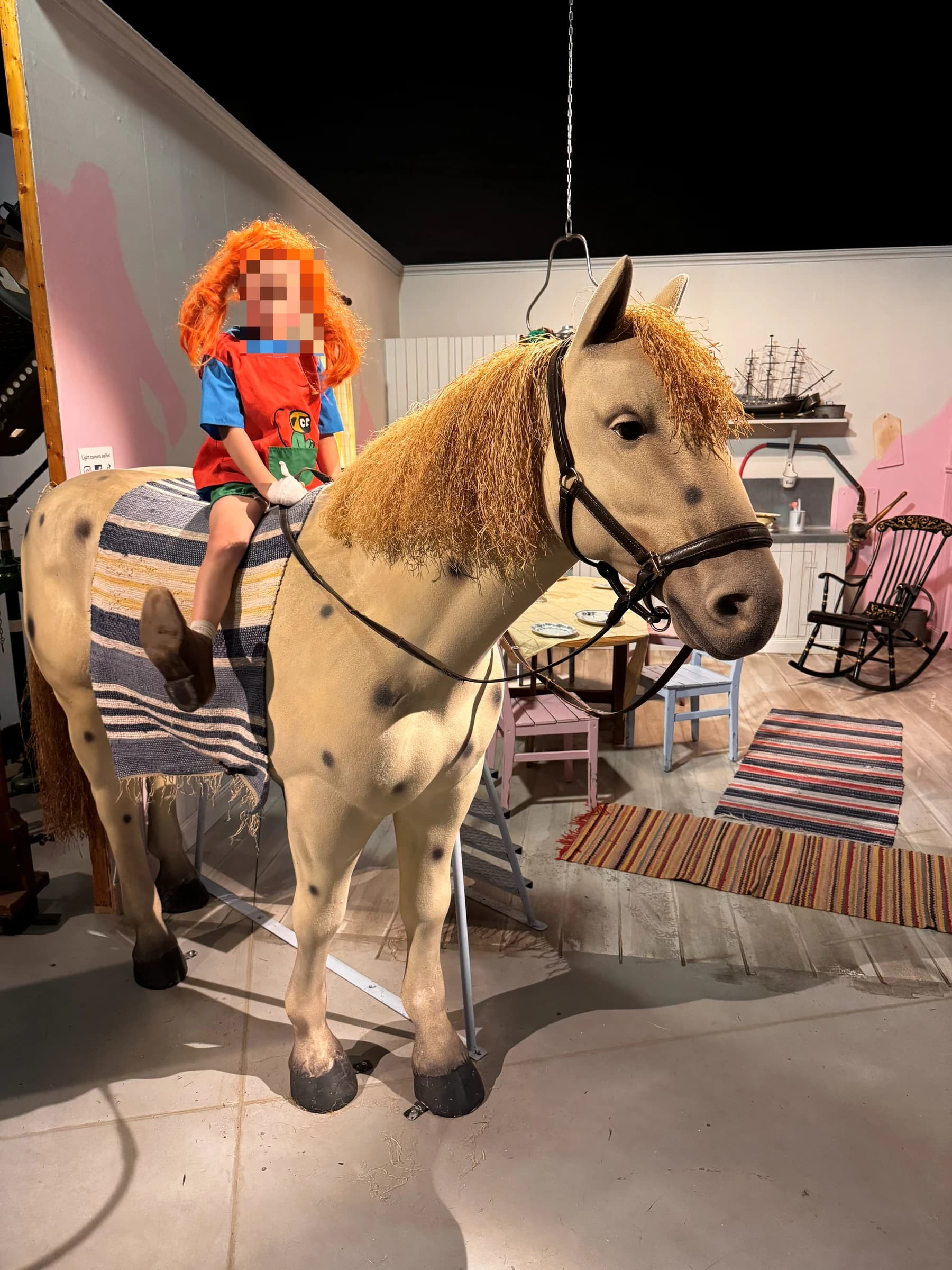 Utställning i Filmbyn Småland med modellhäst och filmset